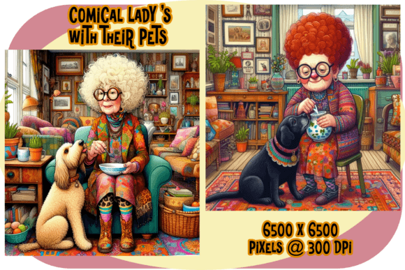 Download Eccentric Ladies and Their Beloved Pets - Eccentric Collection