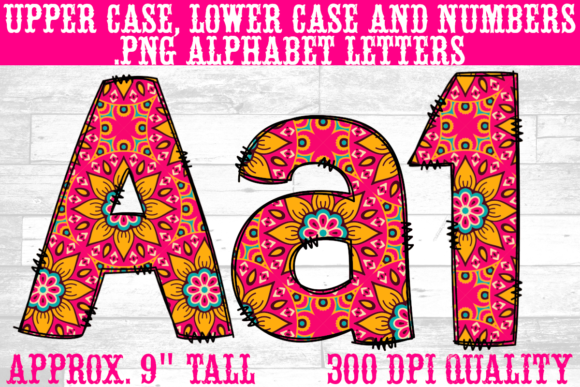 Download Western Boho Doodle Letters &amp; Numbers - Boho Collection